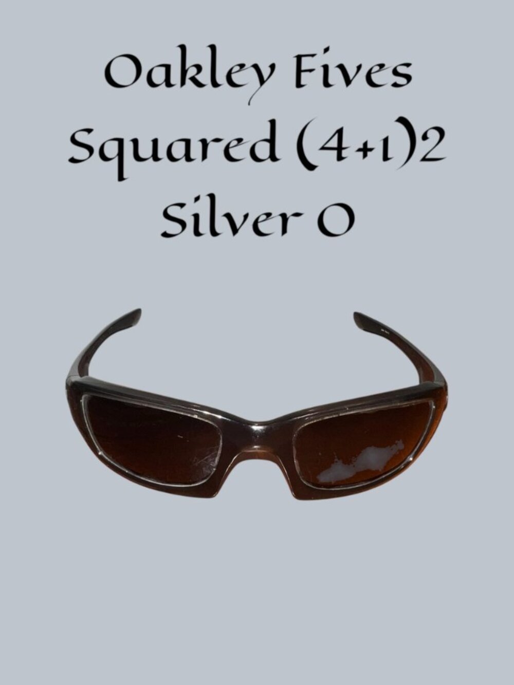 Oakley Fives Squared (4+1)2 Smoke Grey Frames, Black Lenses, Silver O